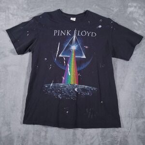 Pink Floyd Shirt Mens Large Delta Moon Prism Band Distressed‎ Tee